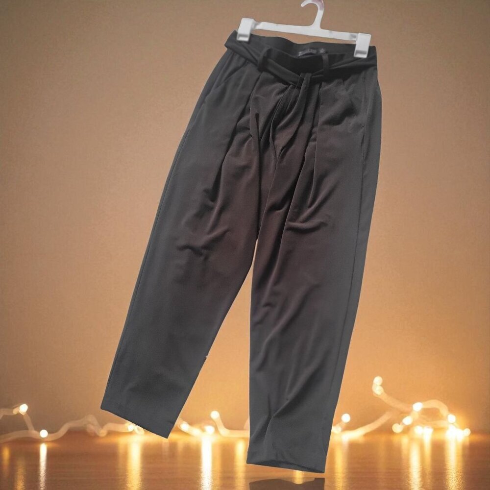 7th Avenue by NYC Tie Front Cigarette Pant Brown Color- XS